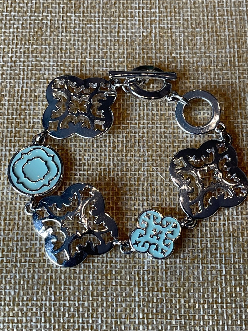 Bella Jack enamel charm panel bracelet - size 6.5